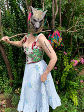 Load image into Gallery viewer, Blue Calico Circle Skirt