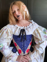Load image into Gallery viewer, 40” Blue Satin Fancy Stays
