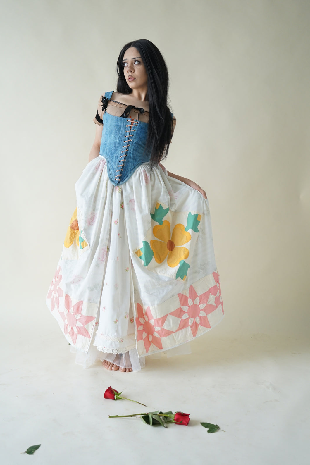 Appliqued Over Skirt