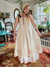 Load image into Gallery viewer, Cream Star Linen Apron Dress
