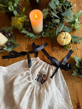 Load image into Gallery viewer, Cream Star Linen Apron Dress
