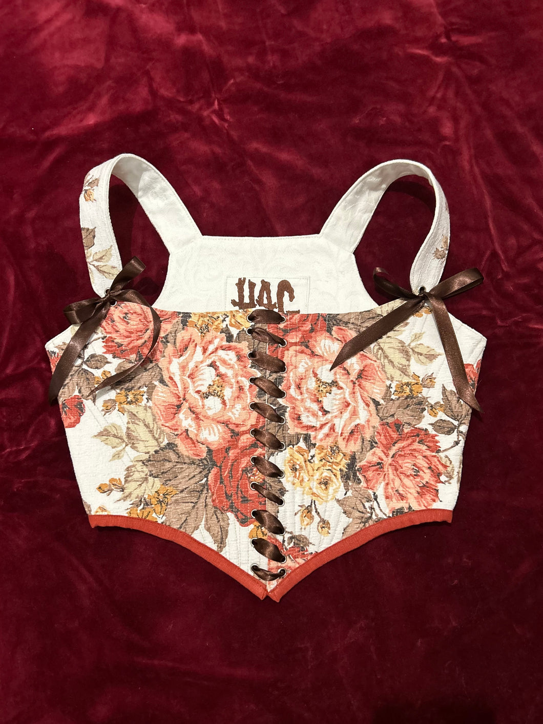 40” Rose Print Bark Cloth Stays preorder