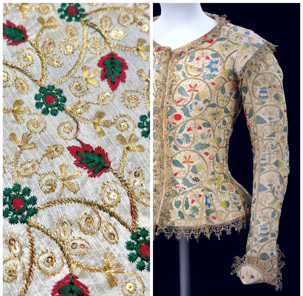 Gilt Embroidered Dupioni