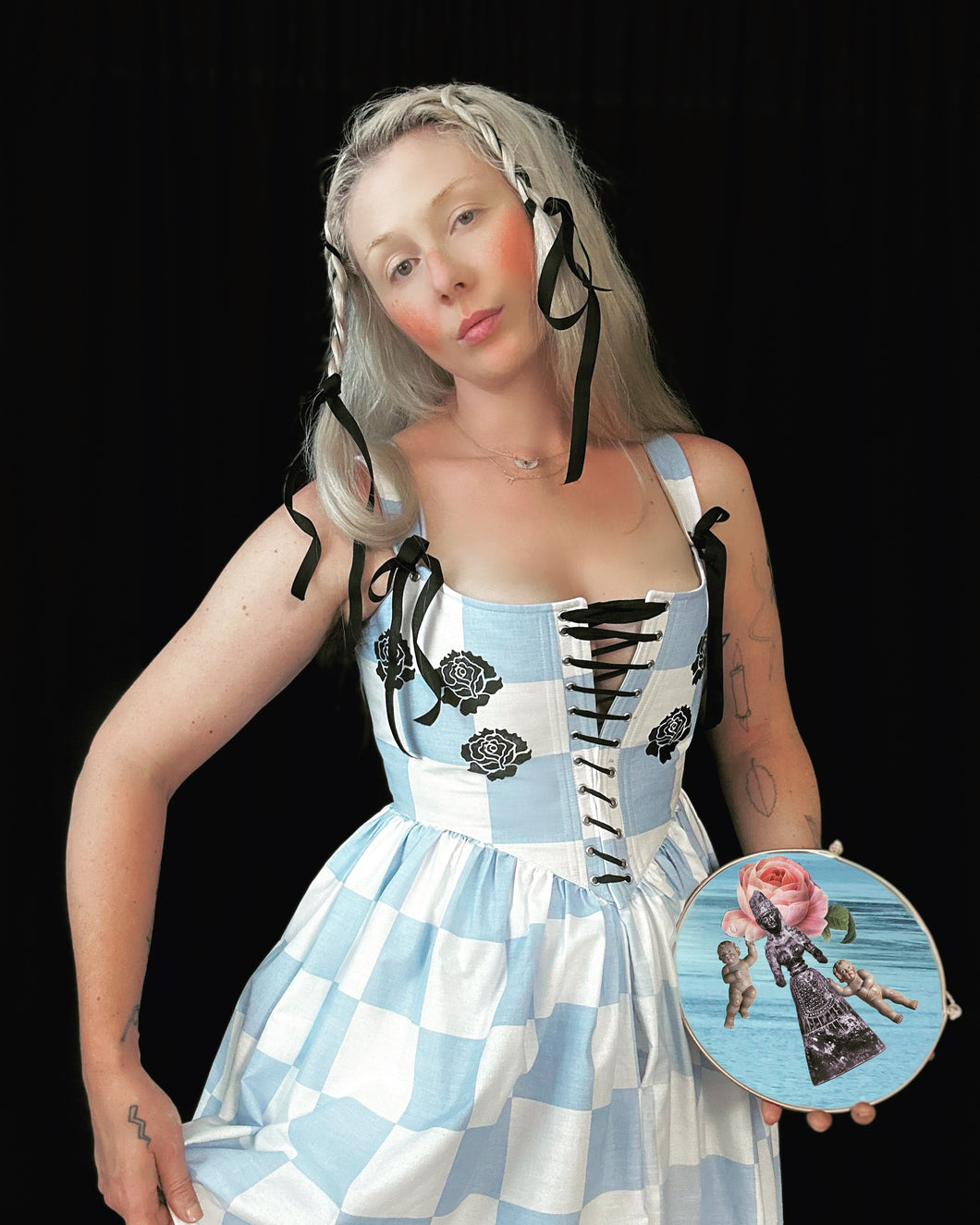 Blue Harlequin Kirtle 34”