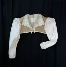 Load image into Gallery viewer, Velvet &amp; Crochet Lace Shrug
