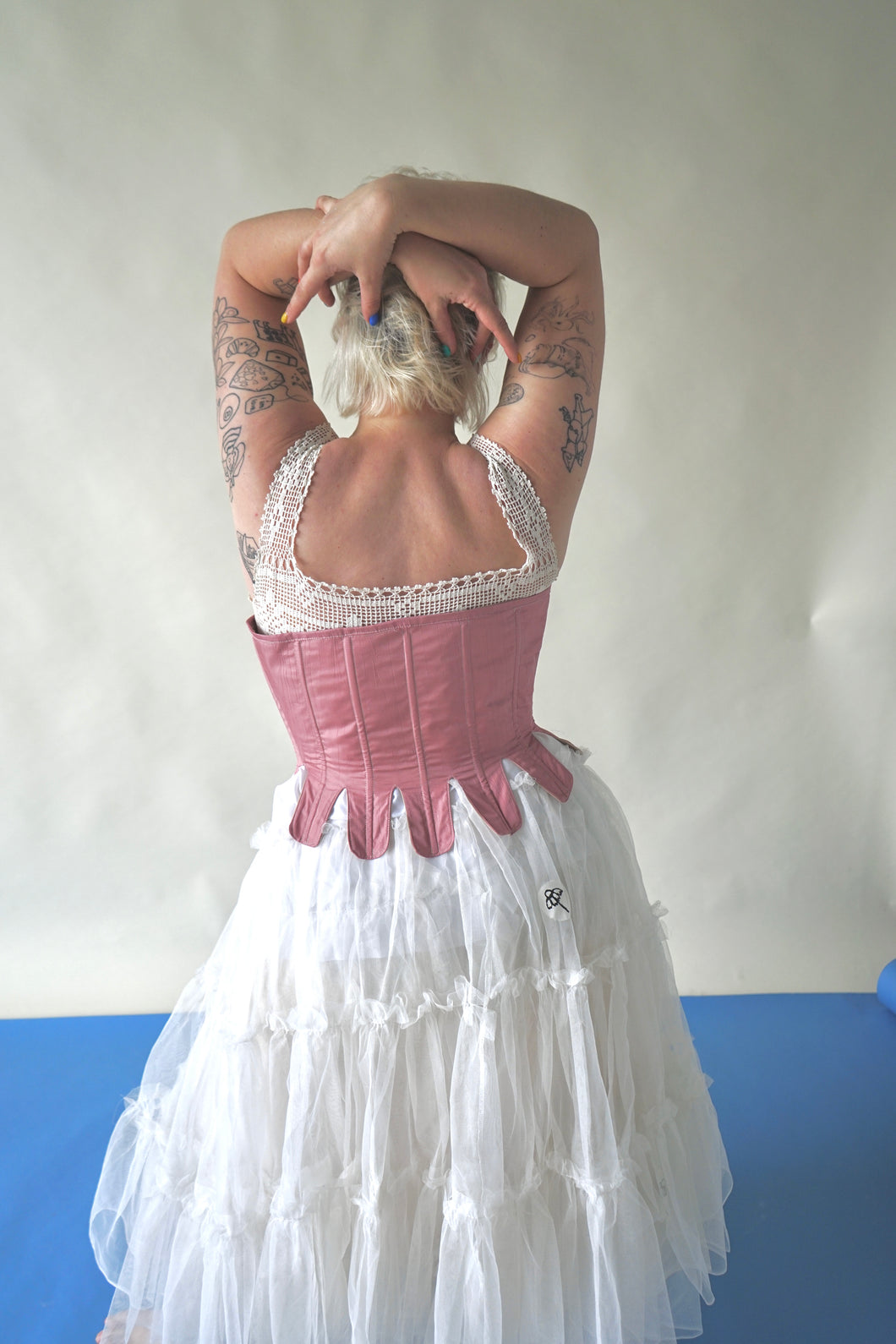 Pink Taffeta Underbust Cincher