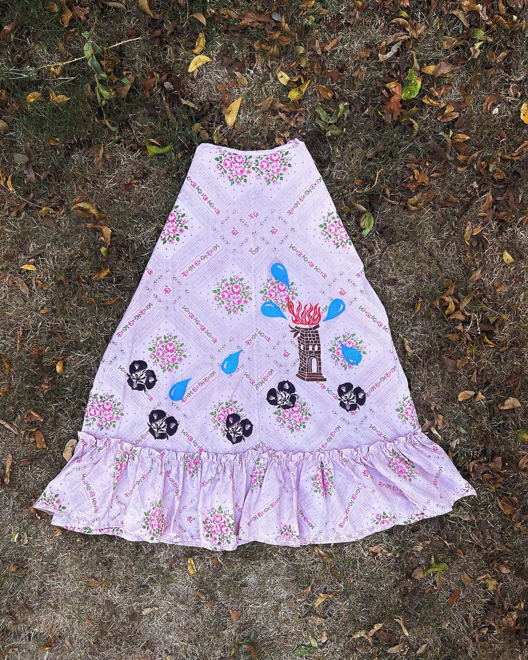 Avocado Dyed Tower Skirt