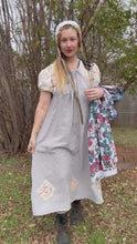 Load and play video in Gallery viewer, Gray Star Linen Apron Dress
