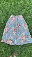 Load and play video in Gallery viewer, floral denim prairie skirt
