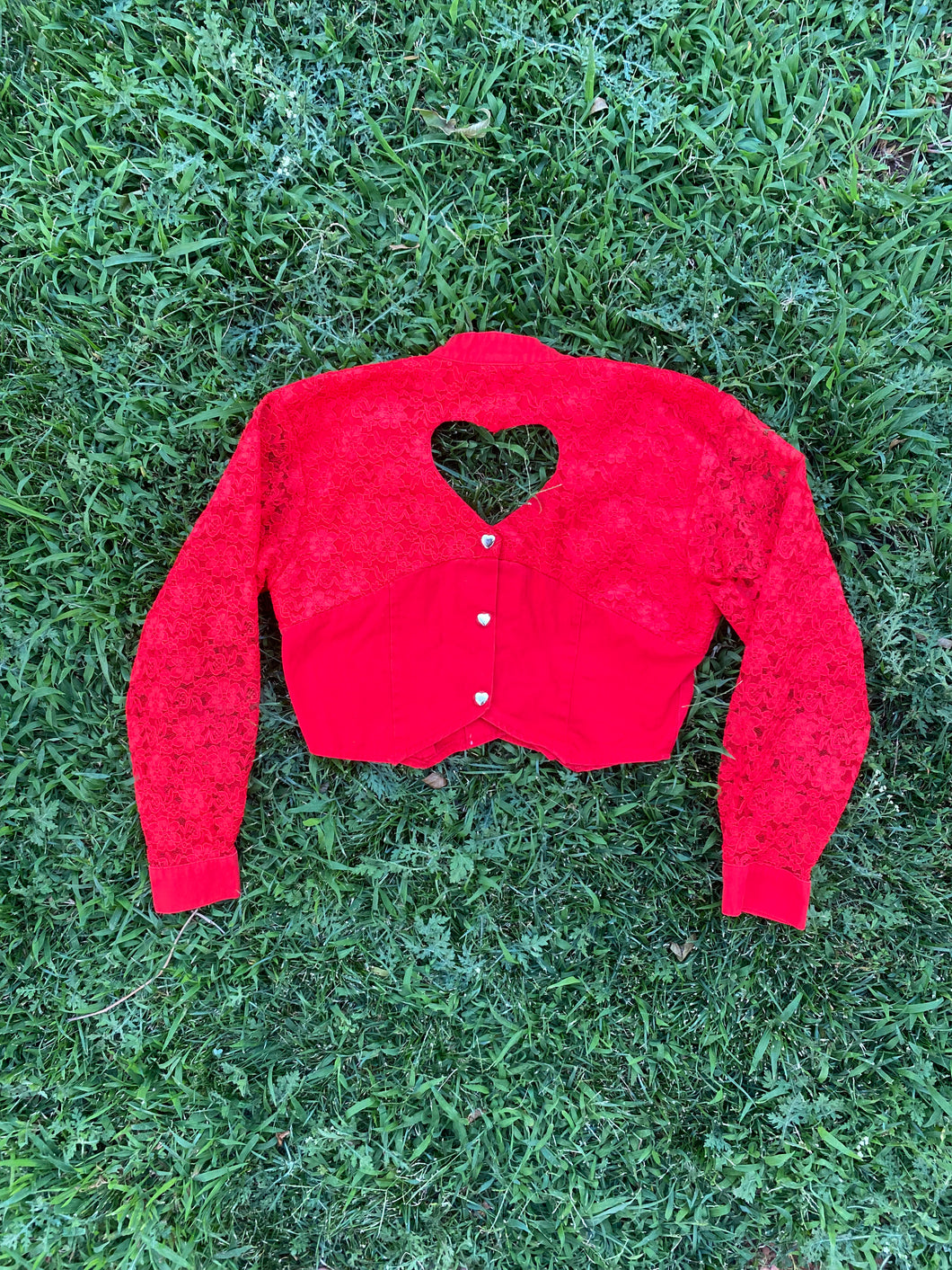 Red Bustier Fancy Rider Jacket