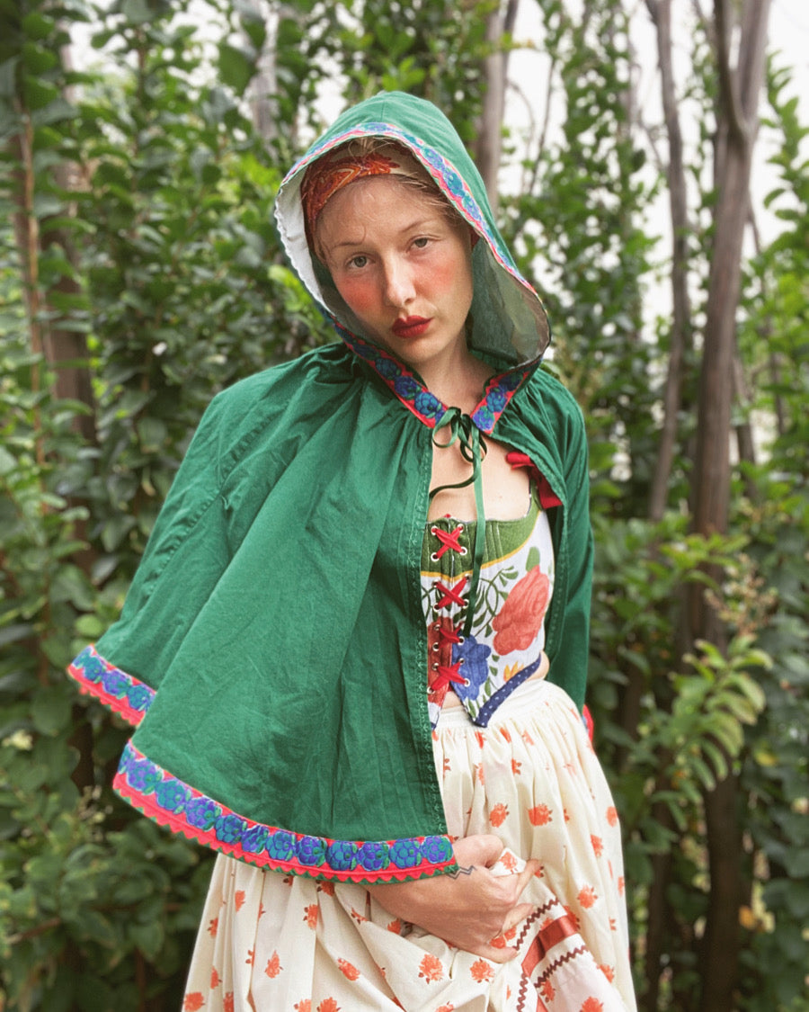 Embroidered Berry Picking Cloak