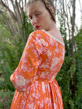 Load image into Gallery viewer, Orange Toile Round Gown
