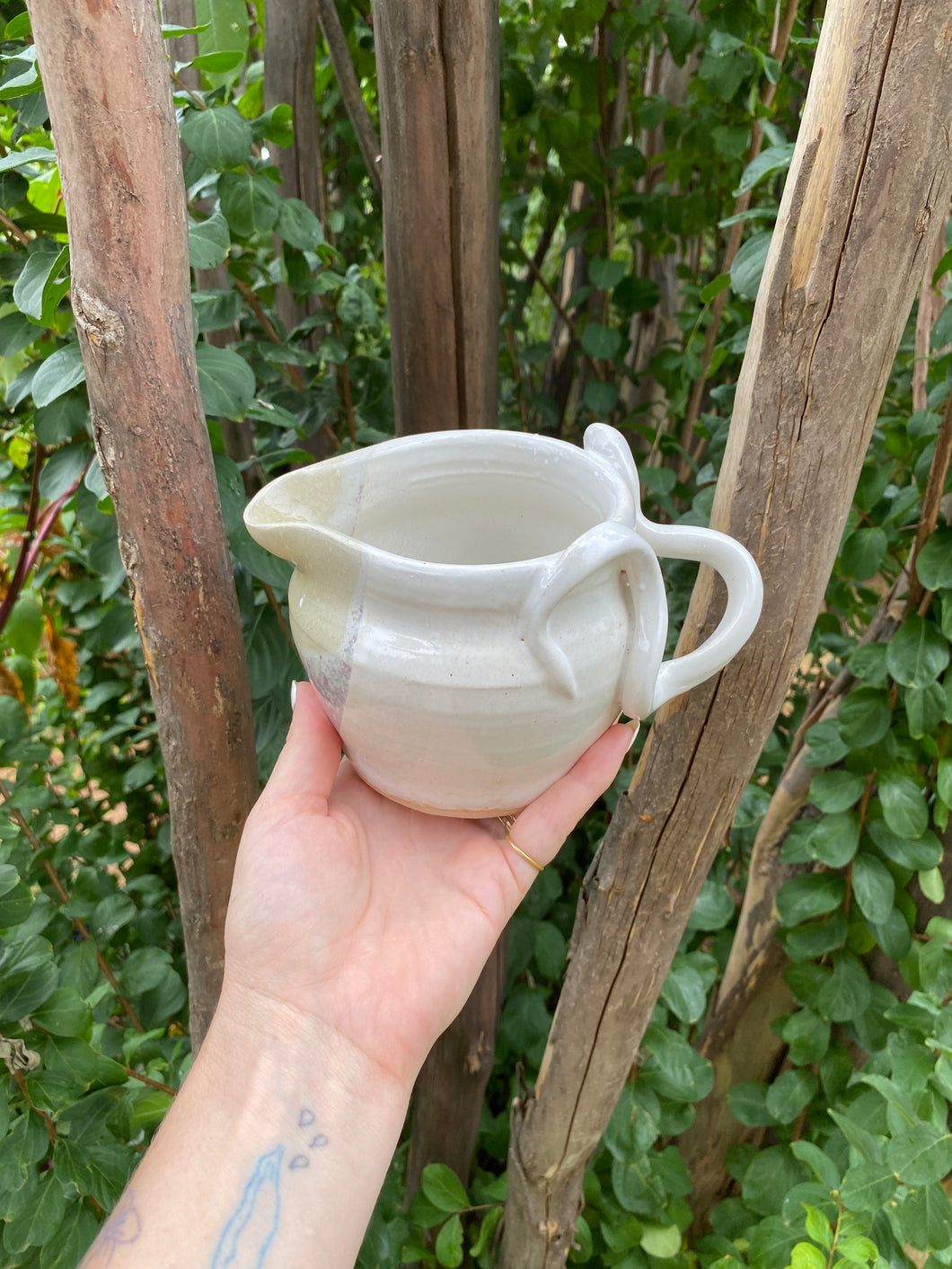 Cream Snake Pitcher