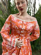 Load image into Gallery viewer, Orange Toile Round Gown
