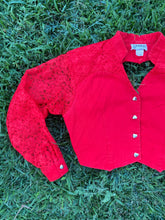 Load image into Gallery viewer, Red Bustier Fancy Rider Jacket
