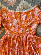 Load image into Gallery viewer, Orange Toile Round Gown
