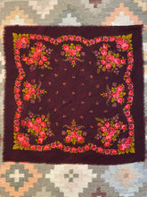Load image into Gallery viewer, Wine Rose Print Scarf
